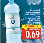 Mineralwasser von Spreequell für 0,69 € bei E center im Angebot Mineralwasser von Spreequell im aktuellen E center Prospekt