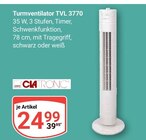 Aktuelles Turmventilator TVL 3770 Angebot bei GLOBUS in Jena ab 24,99 €