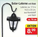 Solar-Laterne mit Stab im Angebot bei Zimmermann in Wunstorf Solar-Laterne mit Stab Angebote bei Zimmermann Wunstorf für 8,99 €