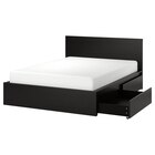 Aktuelles Bettgestell hoch mit 2 Schubkästen schwarzbraun 160x200 cm Angebot bei IKEA in Trier ab 229,00 €