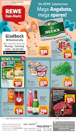 Rindfleisch im REWE Prospekt in Gladbeck Aktueller REWE Prospekt mit Rindfleisch, "Dein Markt", Seite 1