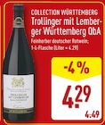 ALDI Nord Kalletal - Trollinger mit Lemberger Württemberg QbA Angebot im Prospekt Trollinger mit Lemberger Württemberg QbA bei ALDI Nord im Kalletal Prospekt für 4,29 €
