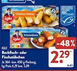 Backfisch-Stäbchen im ALDI SÜD Prospekt Backfisch-Stäbchen von Iglo im aktuellen ALDI SÜD Prospekt für 2,29 €