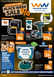 Aktueller Werkers Welt Baumärkte Prospekt für Heuchelheim: BLACK WEEK SALE mit 8} Seiten, 22.11.2025 - 29.11.2025