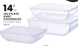 Les 3 plats avec couvercles - Stokomani à Avignon Les 3 plats avec couvercles en promo chez Stokomani Avignon à 14,99 €