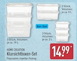 Klarsichtboxen-Set von HOME CREATION für 14,99 € bei ALDI Nord im Angebot Klarsichtboxen-Set von HOME CREATION im aktuellen ALDI Nord Prospekt