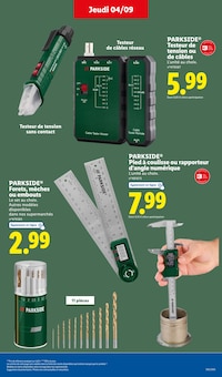 Promotion Embouts Tournevis dans le prospectus Lidl, valable du 04/09/2025 au 08/09/2025 Promo Embouts Tournevis dans le catalogue Lidl du moment à la page 11