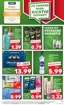 Vodka im Kaufland Prospekt "Aktuelle Angebote" mit 54 Seiten (Regensburg)