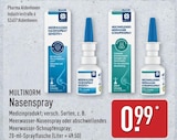 Meerwasser Nasenspray Sensitiv+ von Multinorm für 0,99 € bei ALDI Nord im Angebot Meerwasser Nasenspray Sensitiv+ von Multinorm im aktuellen ALDI Nord Prospekt