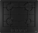 Plaque de cuisson gaz 4 feux email noire en promo chez Brico Dépôt Vierzon à 94,90 €