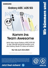 Samsung im aetka Prospekt "Komm ins Team Awesome" auf Seite 1