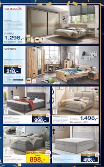 Bett im Möbel Inhofer Prospekt "95 JAHRE JUBILÄUM" mit 12 Seiten (Reutlingen)