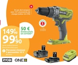 Perceuse-visseuse à percussion 18v - RYOBI en promo chez Mr.Bricolage Cannes à 99,90 €
