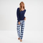 Ensemble pyjama 2 pièces coton blanc femme - La Halle à Nanterre Ensemble pyjama 2 pièces coton blanc femme en promo chez La Halle Nanterre à 25,99 €