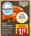 Aktuelle Grillfleisch Angebote bei REWE in Augsburg Aktuelles Frische Hähnchensteaks Angebot bei REWE in Augsburg ab 1,11 €