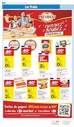 Prix et réduction Emmental dans le prospectus Carrefour Market en cours Offre Emmental dans le catalogue Carrefour Market du moment à la page 52
