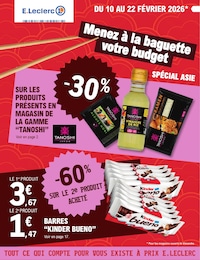 Catalogue E.Leclerc à Béthisy-Saint-Pierre, avec 56 pages Prospectus E.Leclerc à Béthisy-Saint-Pierre, "Menez à la baguette votre budget", 56 pages, 10/02/2026 - 22/02/2026