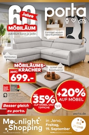porta Möbel Möbel & Einrichtung Prospekt der aktuellen Woche mit 16 Seiten, gültig von 07.09.2025 bis 20.09.2025, in Rothenstein und Umgebung Aktueller porta Möbel Möbel & Einrichtung Prospekt in Rothenstein und Umgebung, "Besser gleich zu porta." mit 16 Seiten, 07.09.2025 - 20.09.2025