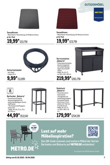 Gartentisch Angebot im METRO Prospekt, gültig von 23.02.2026 bis 28.02.2026 Gartentisch Angebot im aktuellen METRO Prospekt auf Seite 32