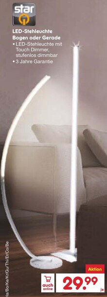 LED-Stehleuchte bei Netto Marken-Discount in Wunstorf LED-Stehleuchte im Angebot bei Netto Marken-Discount Wunstorf für 29,99 €