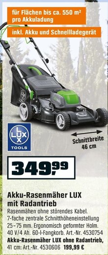 Akku-Rasenmäher mit Radantrieb bei OBI in Schwerte Akku-Rasenmäher mit Radantrieb im Angebot bei OBI Schwerte für 199,99 €