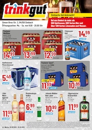 Trinkgut Prospekt für Reut mit 4} Seiten Trinkgut Prospekt für Reut: "Simbachs Getränkmarkt!", 4 Seiten, 20.10.2025 - 25.10.2025