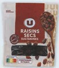 Raisins secs - U en promo chez Super U Issy-les-Moulineaux à 2,10 €