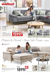 Aktueller Möbel Wallach Prospekt mit Couch, "MARKEN KOMPETENZ WOCHEN", Seite 2