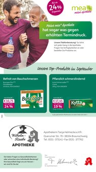 mea - meine apotheke Prospekt der Woche "Unsere September-Angebote" Seite 1, 01.09.2025 bis 30.09.2025 für Braunschweig Aktueller mea - meine apotheke Prospekt "Unsere September-Angebote" Seite 1 von 4 Seiten für Braunschweig