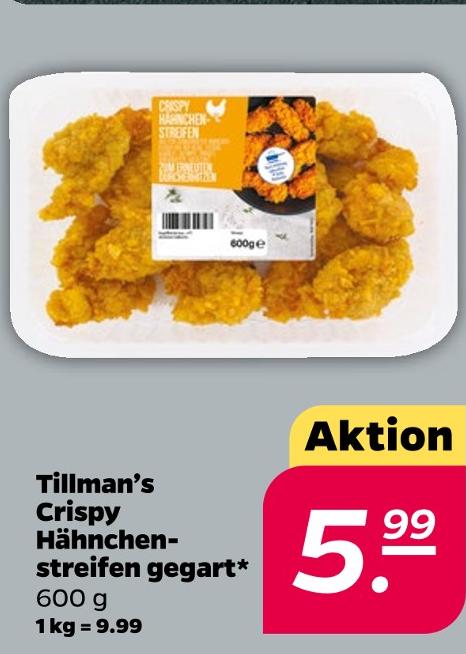 Crispy Hähnchenstreifen gegart