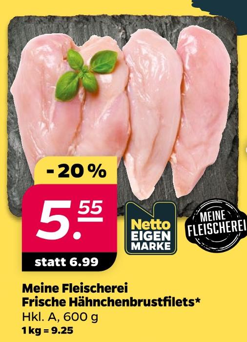 Meine Fleischerei Frische Hähnchenbrustfilets