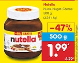 Nuss-Nugat-Creme im Angebot bei Netto Marken-Discount in Freiburg Nuss-Nugat-Creme Angebote von Nutella bei Netto Marken-Discount Freiburg für 1,99 €