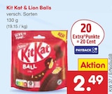 Kit Kat & Lion Balls für 2,49 € bei Netto Marken-Discount im Angebot Kit Kat & Lion Balls im aktuellen Netto Marken-Discount Prospekt
