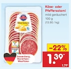 Käse- oder Pfeffersalami Angebote bei Netto Marken-Discount Warendorf für 1,39 €