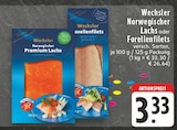 Norwegischer Lachs oder Forellenfilets bei EDEKA im Prospekt "" für 3,33 €