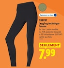 Legging technique femme - CRIVIT - Lidl à Valence Legging technique femme - CRIVIT en promo chez Lidl Valence à 7,99 €