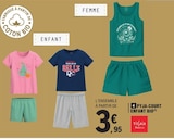 Pyja-Court Enfant Bio en promo à 3,95 € chez E.Leclerc Pyja-Court Enfant Bio dans le catalogue E.Leclerc