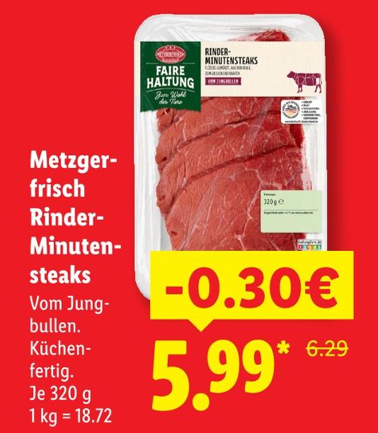 Rinder-Minutensteaks