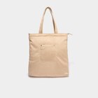 Sac tote bag zippé sable femme en promo chez La Halle Sac tote bag zippé sable femme dans le catalogue La Halle