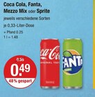 Softdrinks Angebote von Coca Cola, Fanta, Mezzo Mix oder Sprite bei V-Markt München für 0,49 €