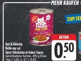 Aktuelle Katzenfutter Angebote bei E center in Dresden Aktuelles Hello my cat Zarte Stückchen in feiner Sauce Angebot bei E center in Dresden ab 0,50 €