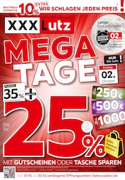 XXXLutz Prospekt für Bremen mit 4 Seiten XXXLutz Prospekt "MEGA-TAGE" für Bremen, 4 Seiten, 26.09.2026 - 02.10.2026
