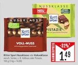 Nussklasse oder Kakaoklasse Angebote von Ritter Sport bei Marktkauf Neu-Ulm für 1,49 €