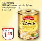 Mildes Weinsauerkraut im Angebot bei GLOBUS in Erlangen Mildes Weinsauerkraut Angebote von Hengstenberg bei GLOBUS Erlangen für 1,49 €
