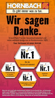 Aktueller Hornbach Prospekt "Wir sagen Danke." Seite 1 von 33 Seiten