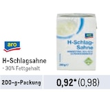 H-Schlagsahne Angebote von aro bei Metro Bocholt für 0,98 €