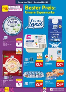 Milch im aktuellen Netto Marken-Discount Prospekt (Saarbrücken) Milch im Netto Marken-Discount Prospekt "Aktuelle Angebote" mit 71 Seiten (Saarbrücken)