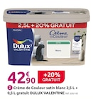 Promo Crème de Couleur satin blanc 2,5 10 L + 2 L gratuits à 42,90 € dans le catalogue Mr. Bricolage à Bruz