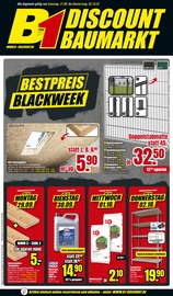 Aktueller B1 Discount Baumarkt Baumärkte Prospekt in Moers und Umgebung, "BESTPREISE DER WOCHE!" mit 8 Seiten, 27.09.2025 - 03.10.2025