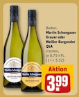 Grauer oder Weißer Burgunder QbA Angebote von Martin Schongauer bei REWE Bochum für 3,99 €